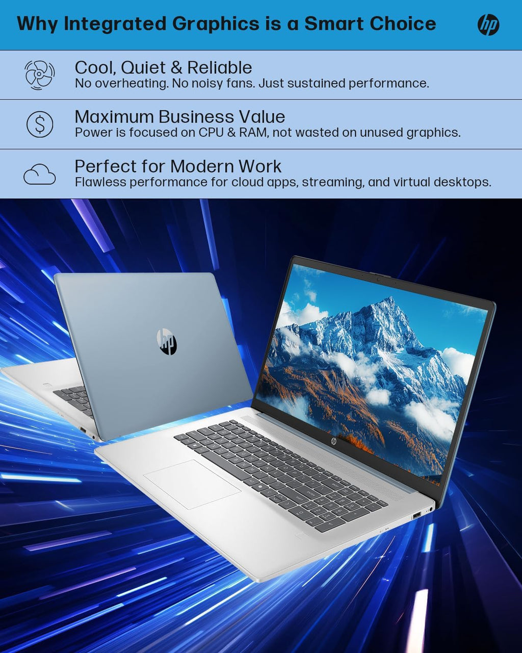 HP 17.3 Touchscreen Laptop for Business, Intel Ultra 7 255U Up to 5.2GHz, 32GB DDR5, 2TB SSD, Backlit KB, Fingerprint Reader, Wi-Fi 6, Windows 11 Pro, W/RECOLX AI Voice Recorder, REDRAGON Accessories