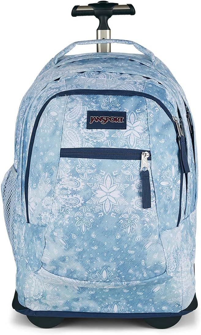 JanSport Driver 8 Rolling Backpack - Wheeled Travel Bag with 15-Inch Laptop Sleeve, One Size, Lucky Bandanna