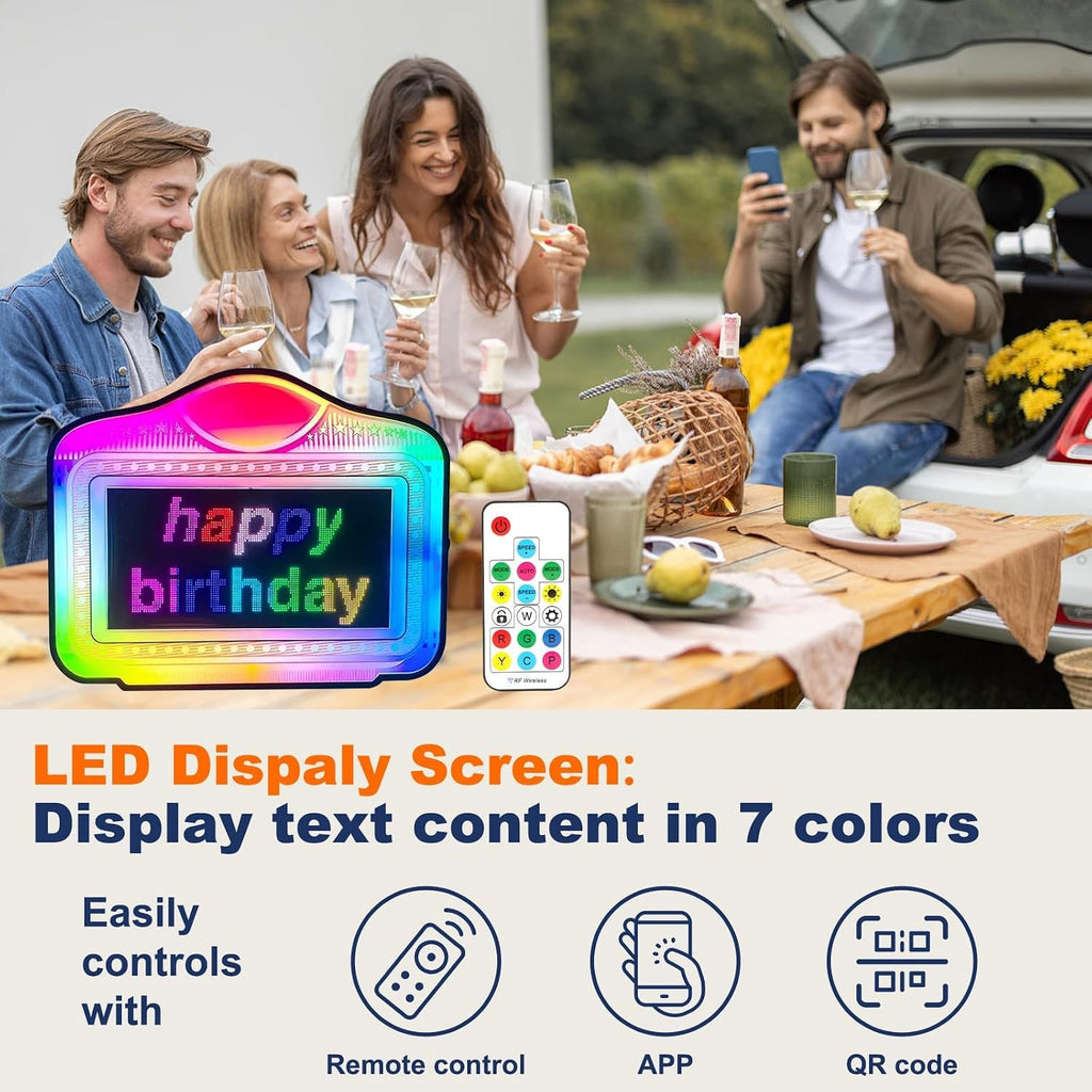 Double Sided LED Bottle Service Sign ，VIP Alphabet Bottle Monitor with 2 Sets of Letters, App Programmable Acrylic Handheld Light Box, RGB Color Changing & Scrolling Message, Dual-Side Visible for Bars, Clubs, Parties.