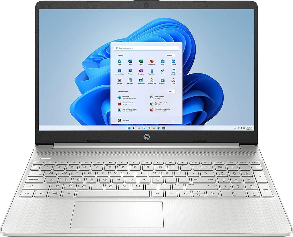 HP 15 Laptop, AMD Ryzen 3-3250U, 8 GB RAM, 256 GB SSD, 15.6-inch HD (1366 x 768) Touch Screen Display, Windows 11 Home-Natural Silver