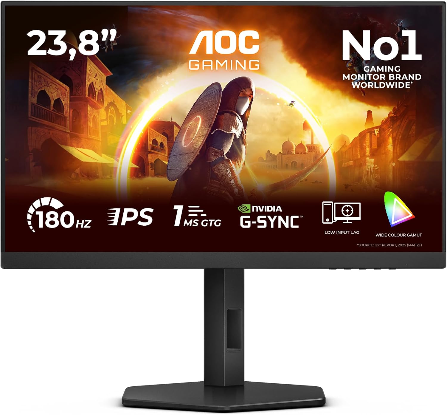 AOC Computer Monitor 60.5 Cm (23.8') 1920 X 1080 Pixels, W128896506 ((23.8) 1920 X 1080 Pixels Full Hd LCD Black)