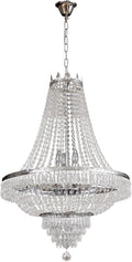 Luxury Crystal Chandelier, French Empire Crystal Ceiling Chandelier LED Hanging Lighting Home Decor Lamp for Living Room Bedroom Foyer Gold/Silver