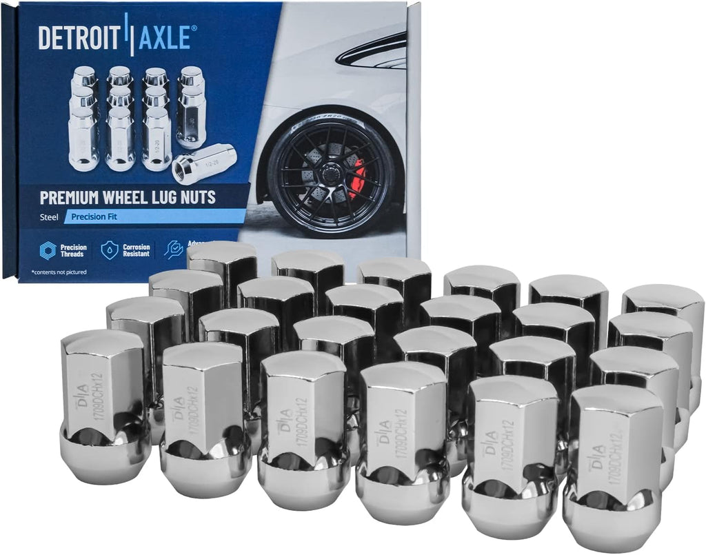Detroit Axle - Brake Kit for 2011-2020 Dodge Durango, 2011-2019 Jeep Grand Cherokee, Front & Rear Disc Brake Rotors Ceramic Brake Pads Wheel Lug Nuts 2012 2013 2014 2015 2016 2017 Replacement