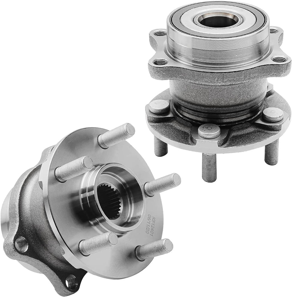 Detroit Axle - Wheel Bearing Hubs Brake Kit for Subaru Forester Impreza, 11.53 Inch Front & 11.26 Inch Rear Brake Rotors Brake Pads Wheel Bearing Hubs Lug Nuts Front Rear Replacement
