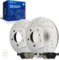 KAX Front Brake Kit for BMW 528i 1997-2000, 525i 2001-2003, 11.65inch Brake Rotors Pads Kit, #34161+D725 Front Brakes