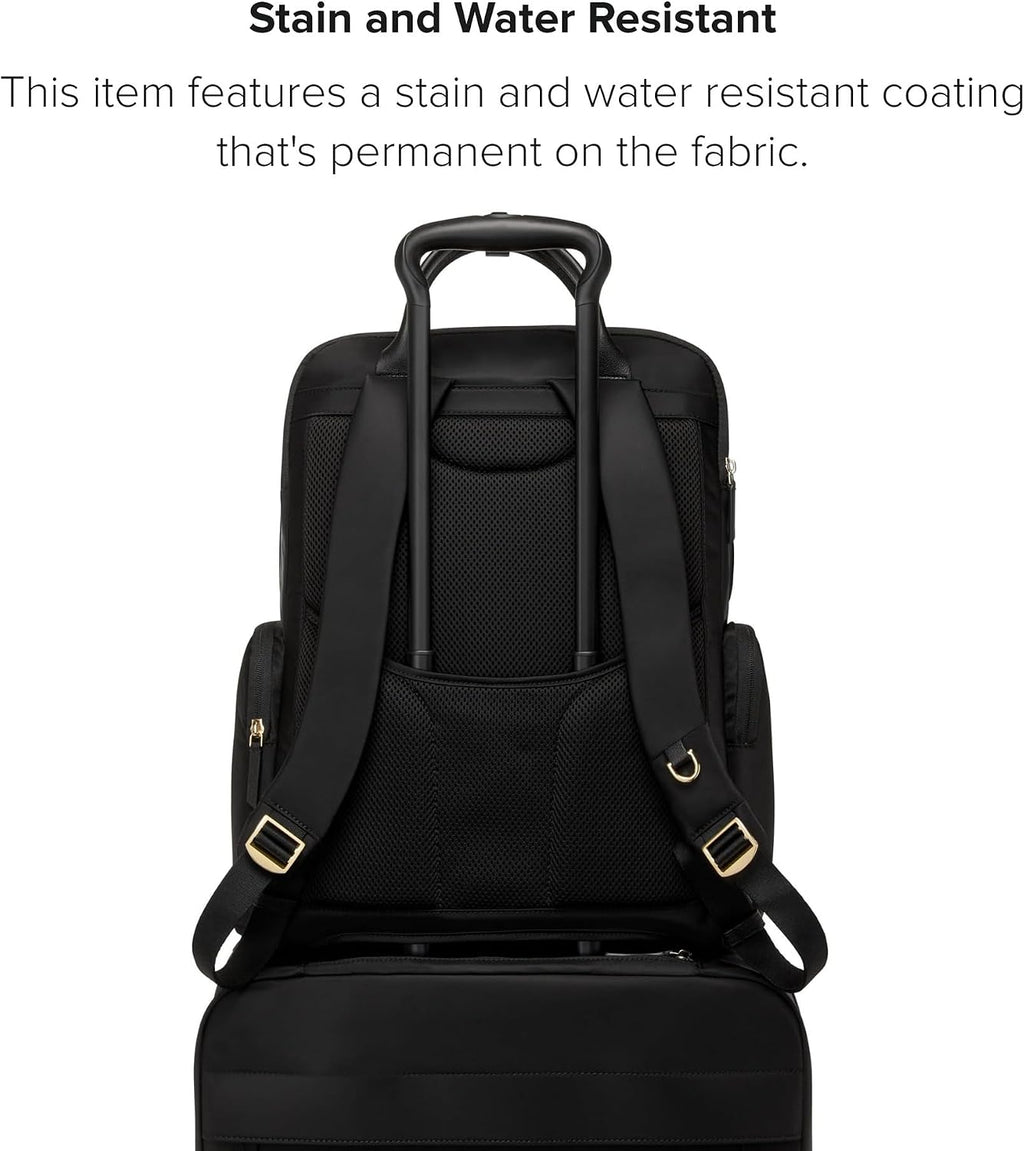 TUMI - Voyageur Atlanta Backpack - Travel Backpack for Women - For Business, Commute - Holds Up to 17' Laptop - Black - Gold Hardware
