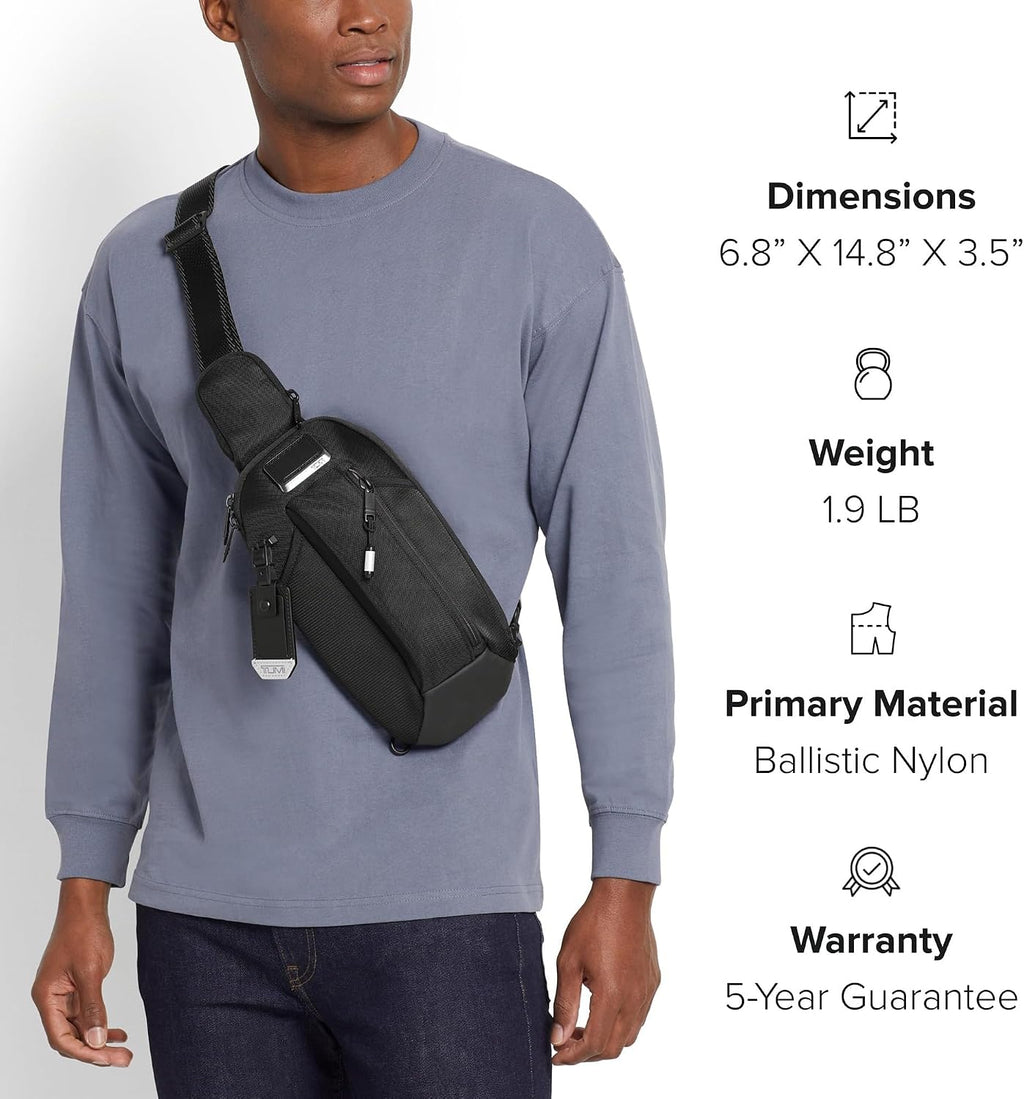 TUMI - Alpha Bravo Esports Pro Sling Bag - Gaming Bag for Handheld Gaming Devices - 12.0' X 5.8' X 2.5' - Black