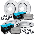 R1 Concepts Front and Rear Brake Kit Fits 2010-2023 Lexus GX460; 2010-2024 Toyota 4Runner; 2010-2021 Toyota Land Cruiser| Ceramic Pads, Blank Rotors| Hardware| 13.3' Front & 12.3' Rear