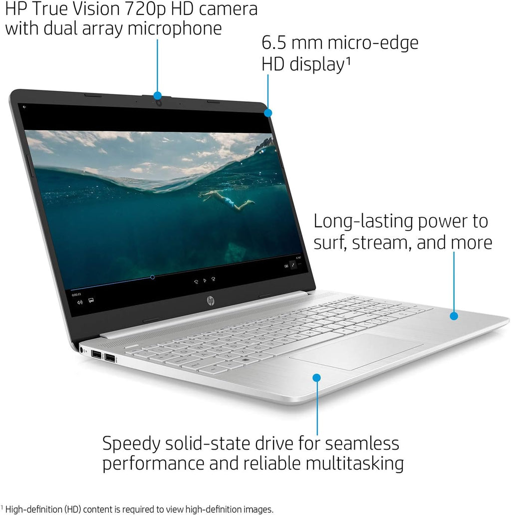 HP Business Laptop, 15.6' HD Touchscreen, Intel Core i3-1115G4 Processor (Up to 4.10 GHz), 8GB RAM, 256GB SSD, 11 Hr Battery Life, Micro-Edge, Anti-Glare Screen, Thin & Portable, Win 11