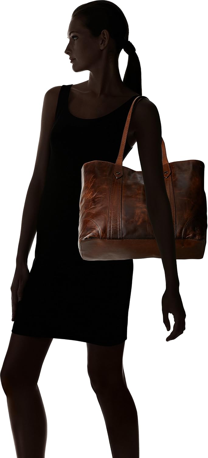 Frye Women's Melissa Shopper Tote Bag, Stylist Large Handbag with Adjustable Strap & Pockets