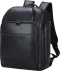 TIDING Genuine Leather Backpack for Men, 17.3 Inch Laptop Bag TSA Friendly Travel Rucksack Hiking Camping Daypack
