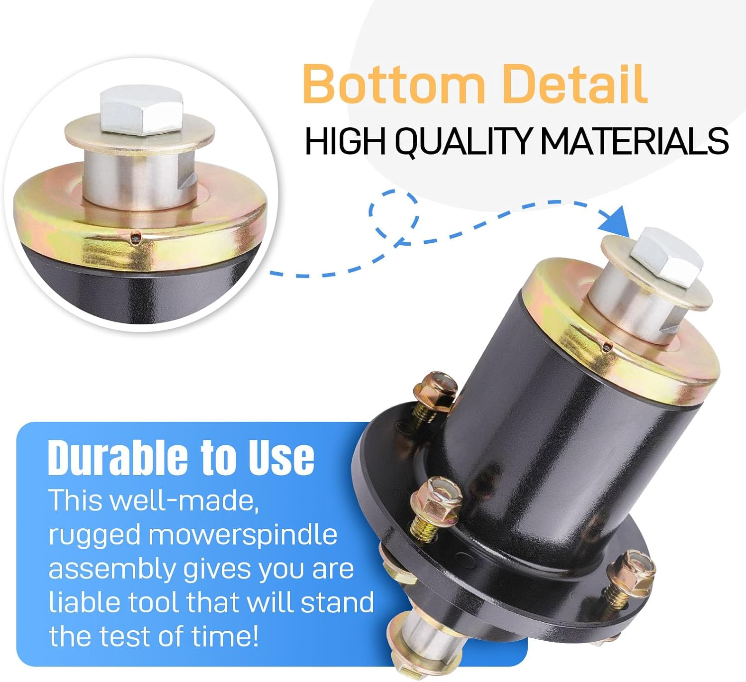 48' 52' 54' 60' 72' Mower Deck Spindle Assembly Fit for Bad Boy CZT Elite ZT Elite Bad Boy Maveric Outlaw XP Pup Lightning Walk Behind Lawn Mower Replaces OEM 037-6015-50 037-6015-00 3 Pack