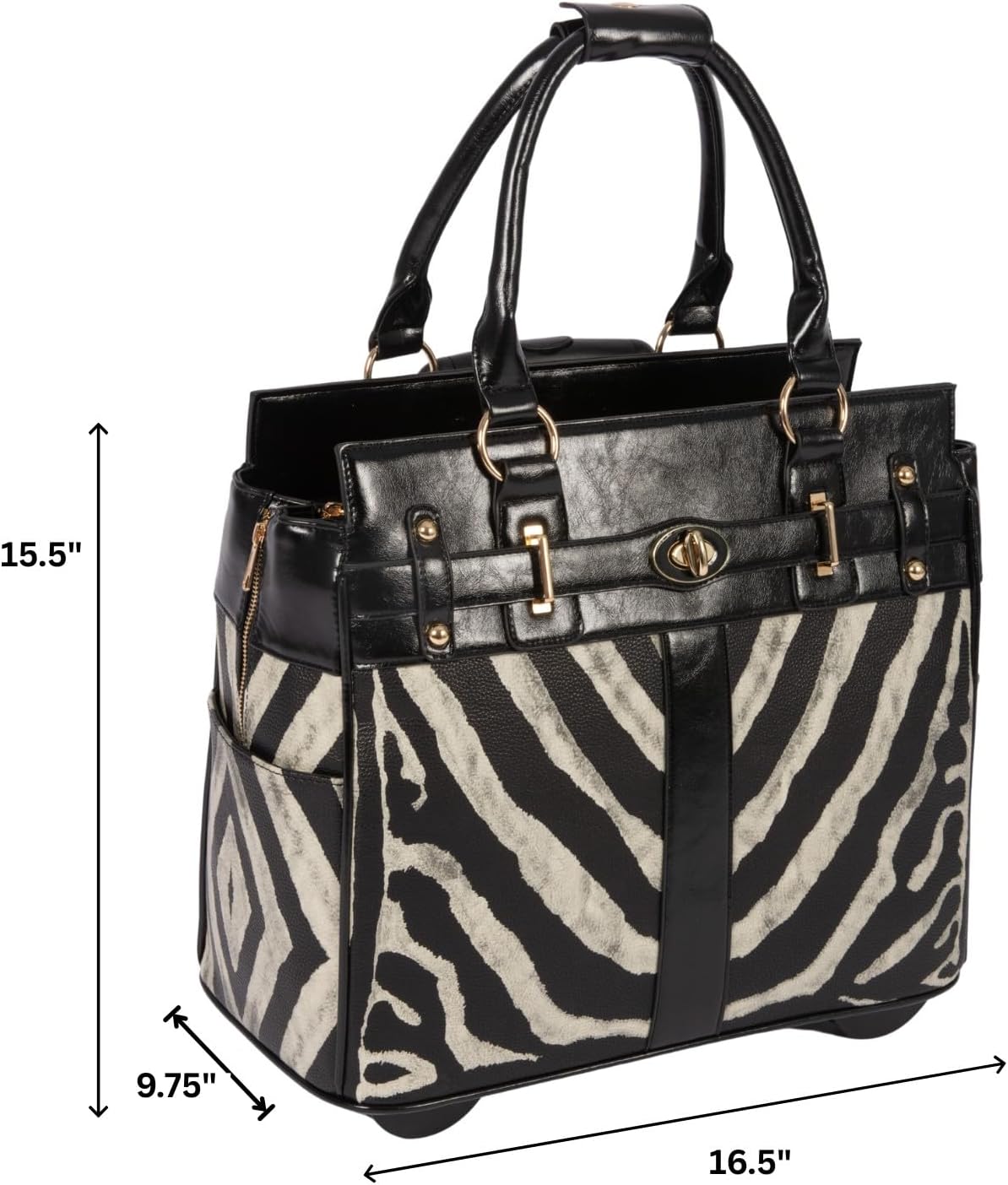 JKM & Company Rolling Laptop Bag Women, Rolling Briefcase for Women, 13'-17' Inch Laptop Bag with Wheels