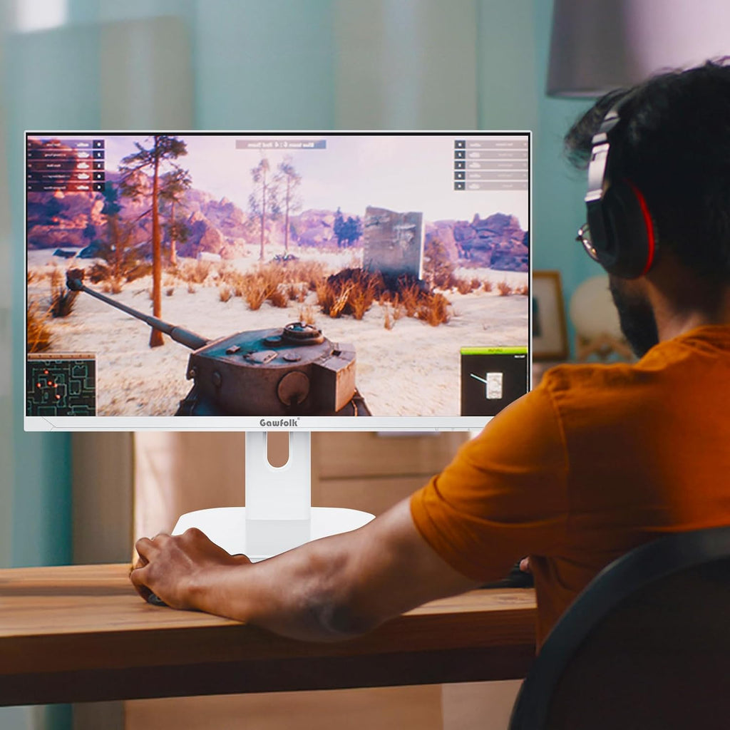 Gawfolk 27 Inch 4K Gaming Monitor 160Hz, White PC Computer Monitors UHD 3840 x 2160p, IPS Screen for Home & Office, Freesync, DP 1.4, HDMI 2.1, Eye Care, Wall Mount Compatible