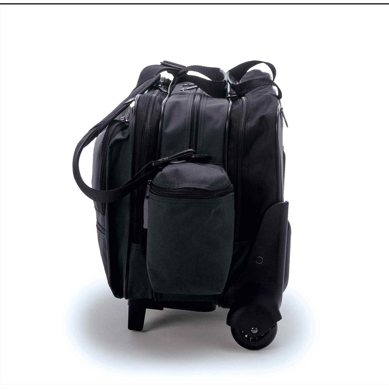 Hopkins Medical Products Rolling Med Bag with EZ-View: Waterproof, Ultimate Mobility for Healthcare Pros, 39.5' Handle, 16' x 3' x 12', Black