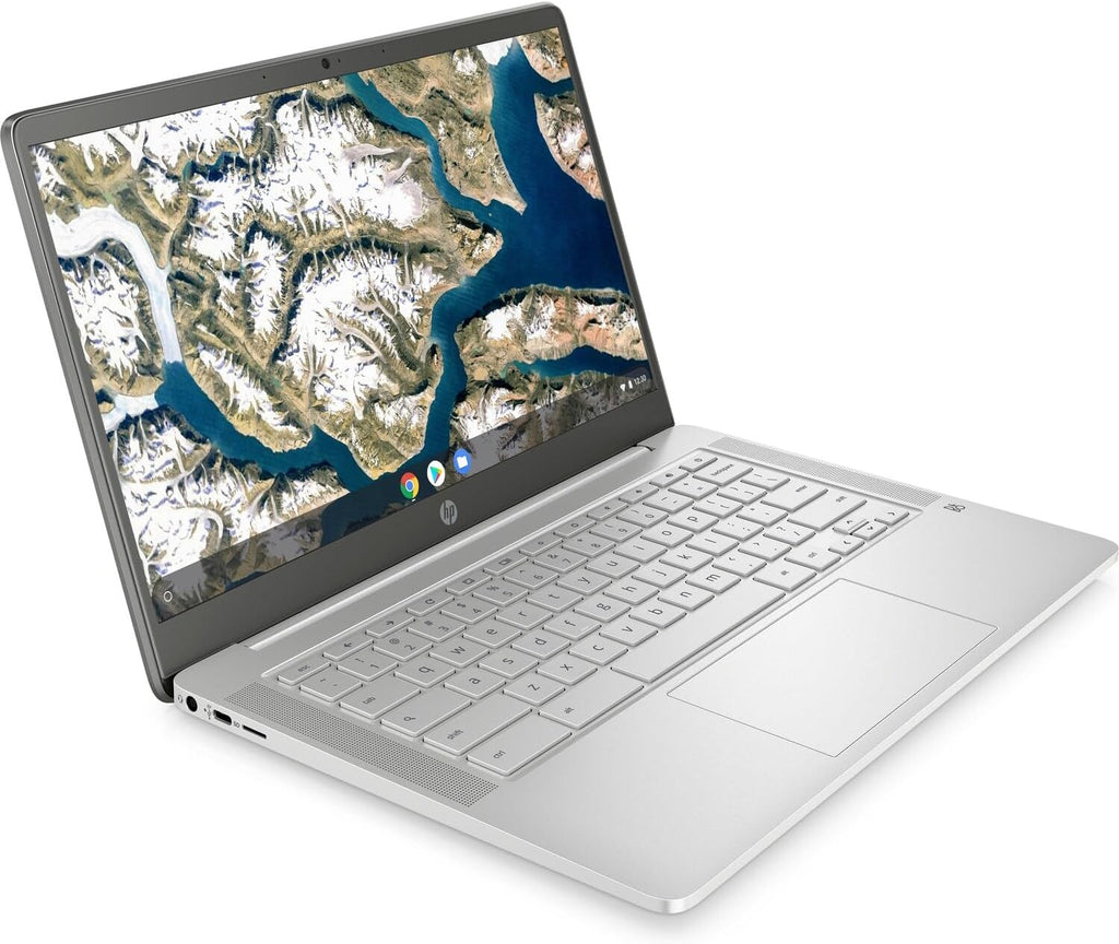 HP Chromebook 14a Touchscreen Laptop 14-inch HD Intel Celeron N4020, 4GB LPDDR4 RAM, 64GB eMMC, Intel UHD Graphics 600, Google ChromeOS, Computer PC Fast Charge - 14a-na0037nr Natural Silver (Renewed)