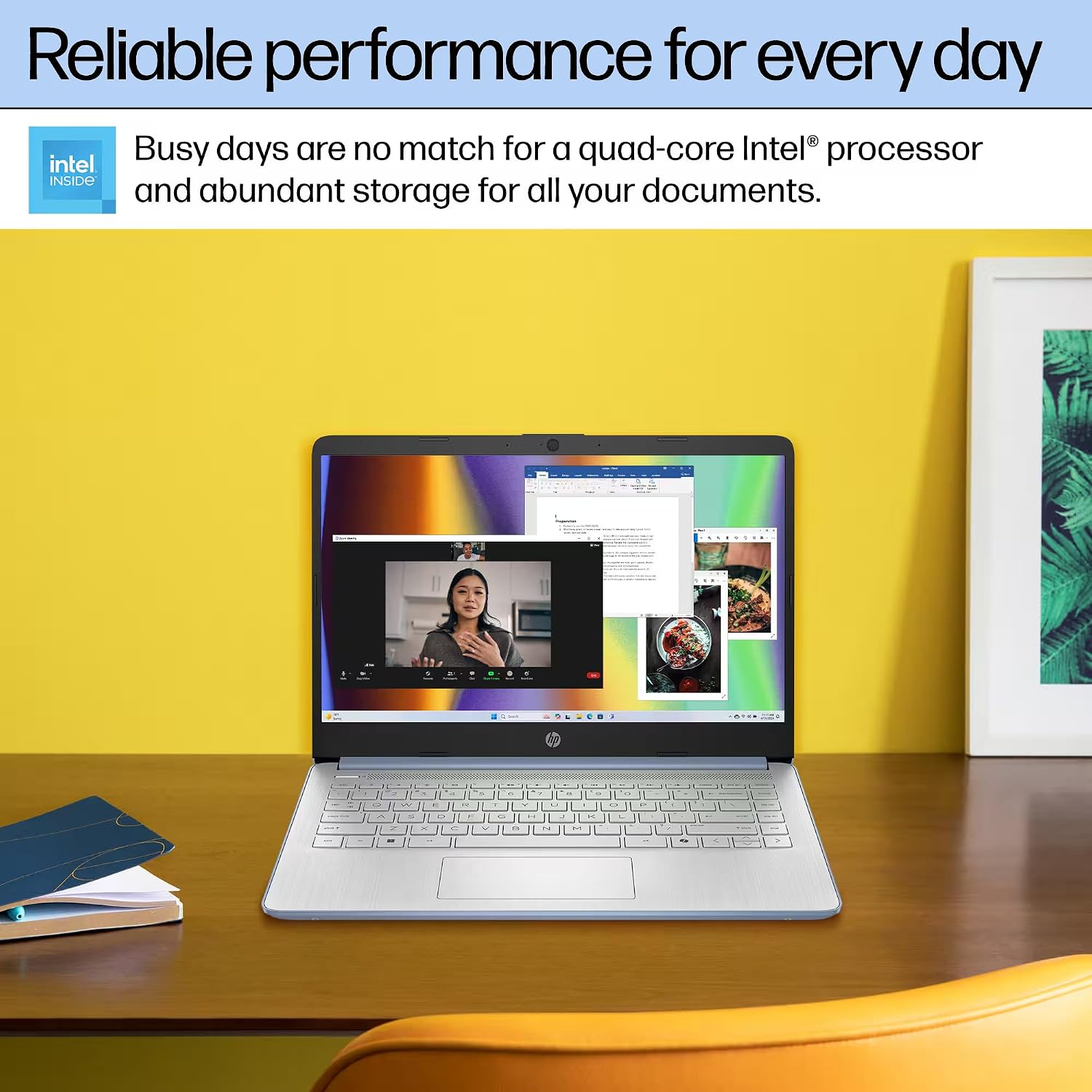 HP Stream 14' HD Laptop for Student & Home (14' LED, 1-Year Office 365, Intel 4-Core N150 (>N4120), 4GB RAM, 64 GB eMMC, 11-Hr Long Battery Life, Fast Charge, Webcam, Win 11 S