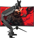 Pixio PXC328 32 inch Curved 180Hz Refresh Rate QHD 1440p Resolution Fast VA Panel 1ms GTG Response Time Gaming Monitor with PS2S Ultrawide Heavy-Duty Premium Single Monitor Arm