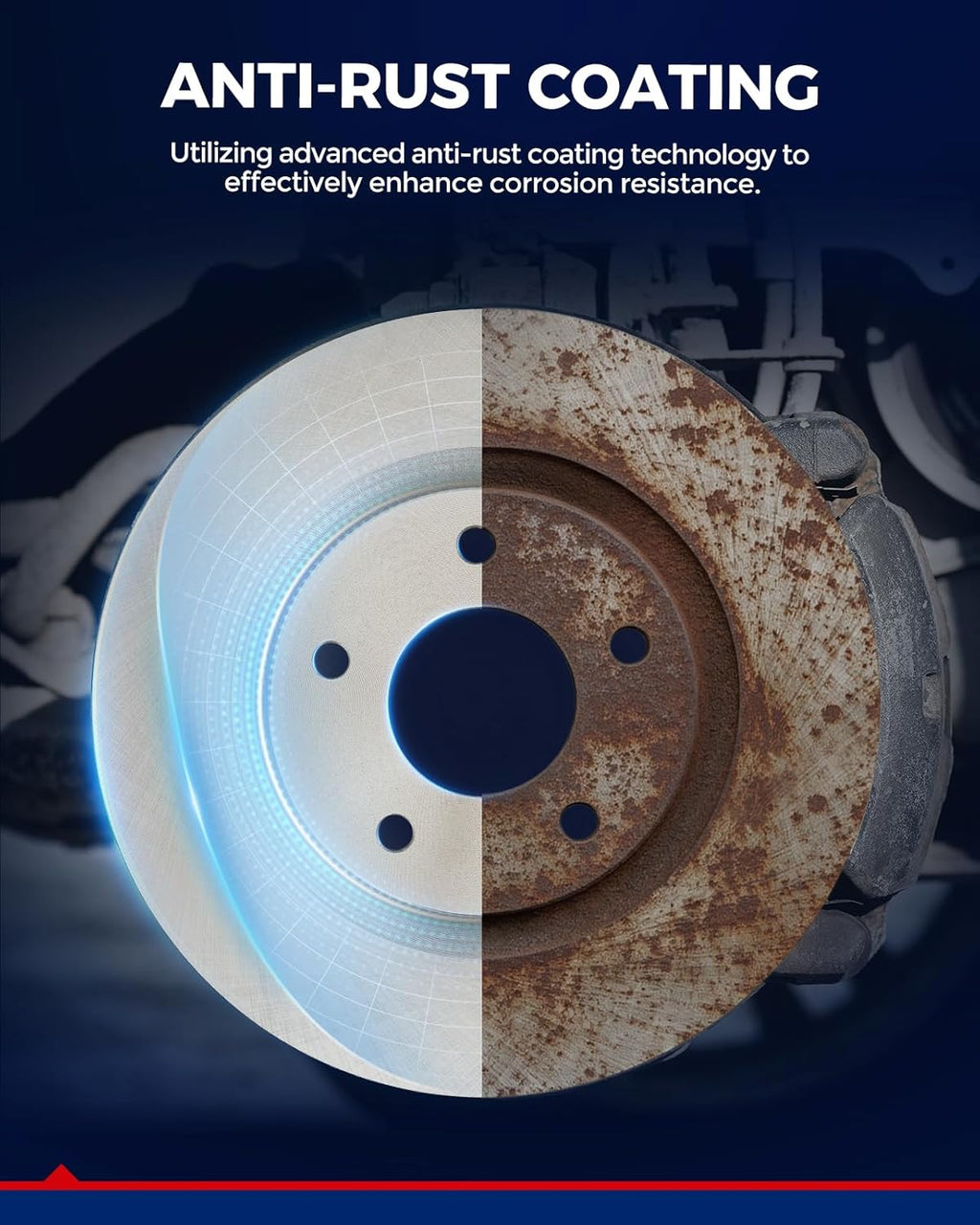 KAX Front Brake Kit for Jeep Grand Cherokee 2005-2010, Commander 2006-2010, 12.91inch Brake Rotors Pads Kit, #53026+D1080 Front Brakes