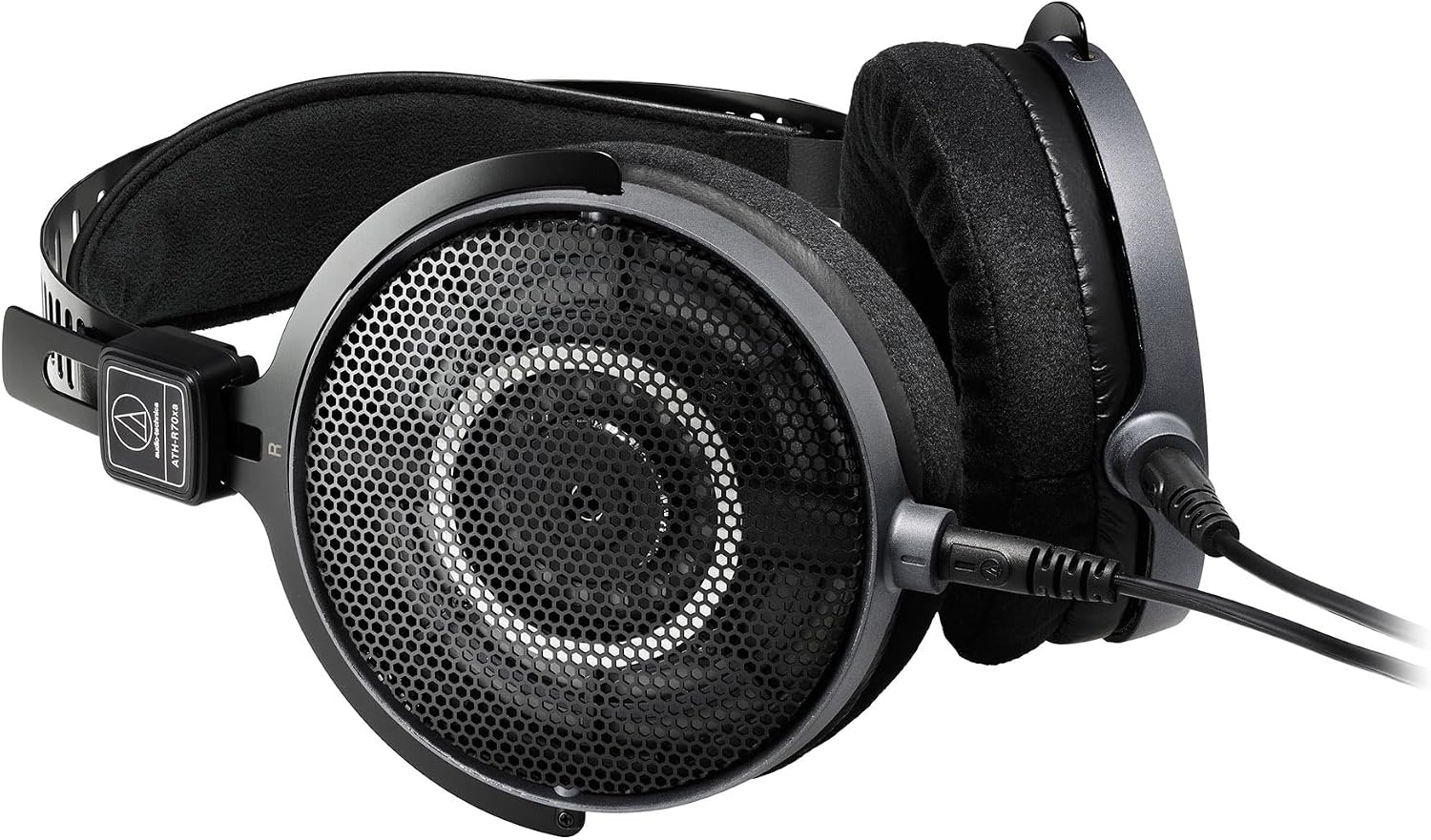 Audio-Technica ATH-R70xa Professional Open-Back Reference Headphones - Black Bundle with Case, Stand, Cable, and Austin Bazaar Polishing Cloth