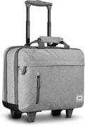 Solo New York Underseat Rolling Catalog Case - Roller Laptop Bag with Wheels, Wheeled Briefcase for Women & Men, Carry On Size for Travel, Fits 15.6' Computer - Re:Start, Gray