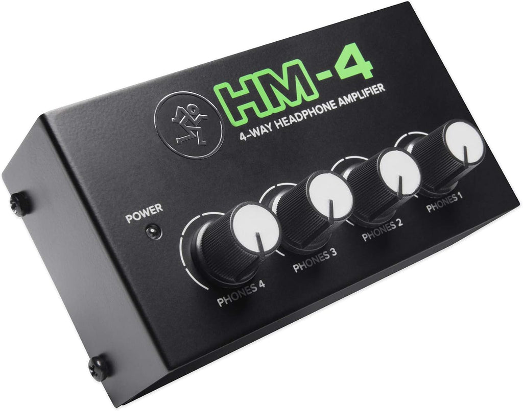 Audiosavings Bundle: K553 MK2 MKII Closed Back Studio Monitoring Headphones w/Detachable Cable Bundle with Mackie HM-4 4-Way Distribution Headphone Amplifier Amp w/4 Headphone Outputs (2 Items)