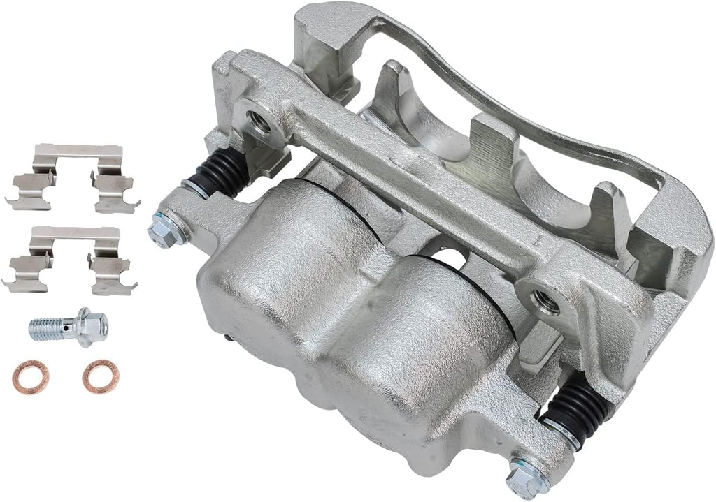 Detroit Axle - RWD Front Brake Kit for 2004-2005 Ford F-150 Disc Brake Rotors Brake Calipers w/Brackets Ceramic Brakes Pads Replacement: 6 Lug Models with 12.99 inch' Front Rotor Diameter