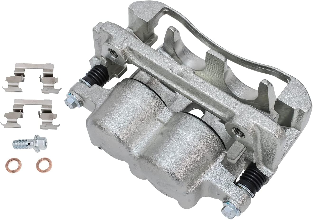 Detroit Axle - RWD Front Brake Kit for 2004-2005 Ford F-150 Disc Brake Rotors Brake Calipers w/Brackets Ceramic Brakes Pads Replacement: 6 Lug Models with 12.99 inch' Front Rotor Diameter