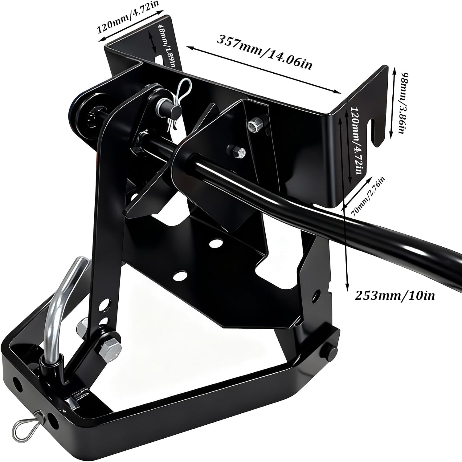 Garden Tractor Sleeve Hitch,Garden Tractor Sleeve of the Lawn Mower Tractor is Attached to the Accessory and then Installed on the Frame, Compatible with Husqvarna 585607901/ Craftsman T200 and T300