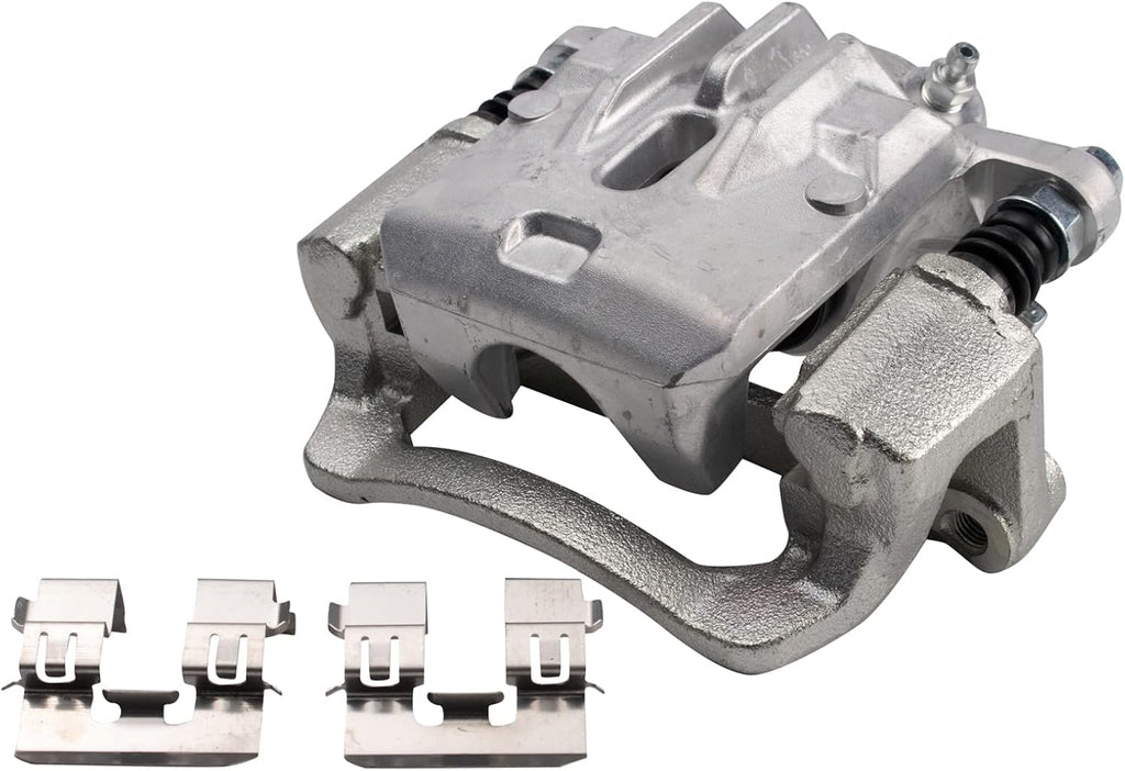 TRQ Performance Rear Brake Pad and Rotor Set Ceramic Drilled Slotted Solid Rotors Calipers Compatible with 2014-2018 Subaru Forester 2012-2019 Impreza 2013-2015 XV Crosstrek 2016-2019 Crosstrek