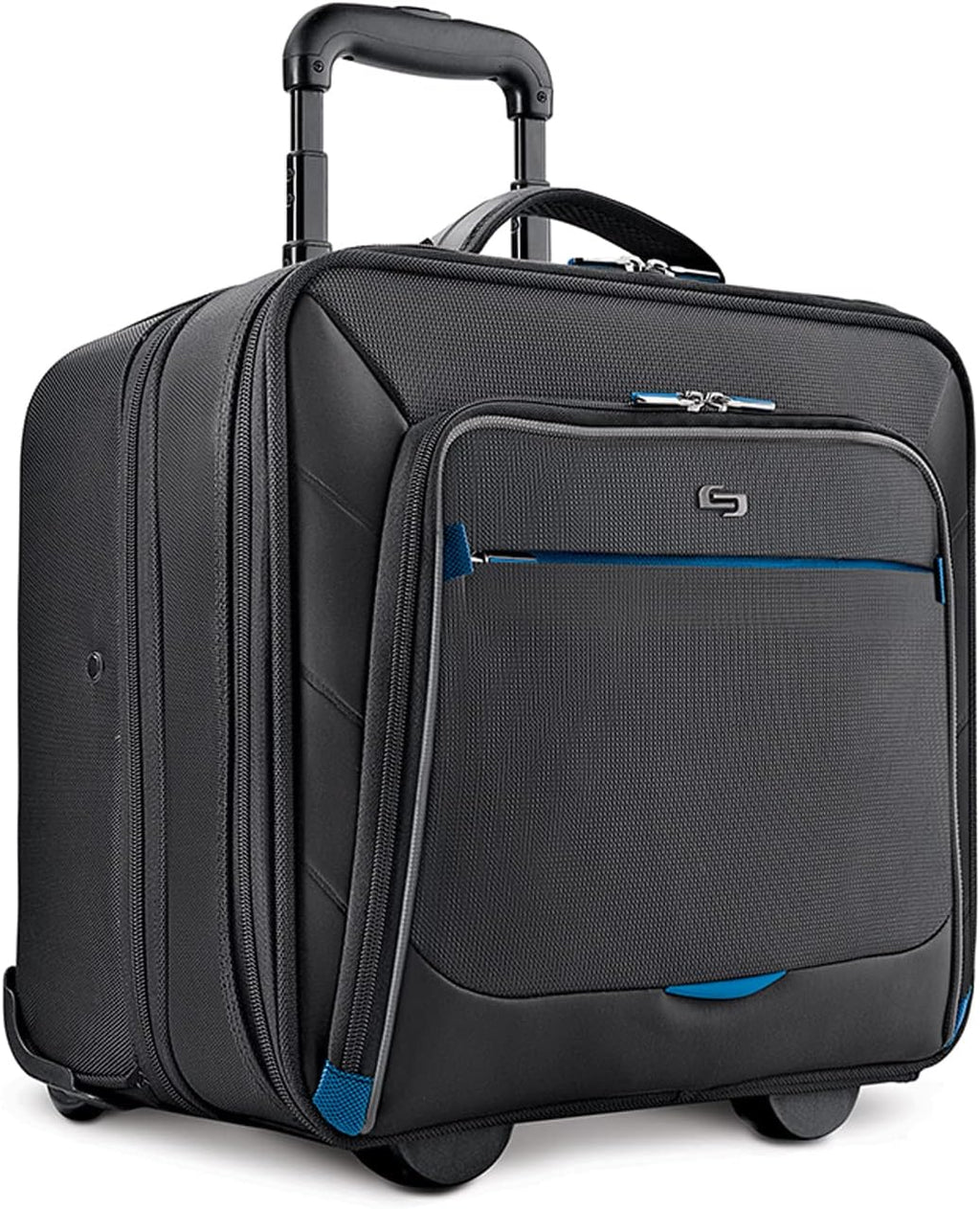 Solo New York Active Rolling Overnight Laptop Bag. Business Travel Rolling Overnighter Case for Women and Men. Fits up to 16 inch laptop - Black, 15' x 16' x 7' (TCC902-4/20)