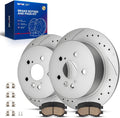 KAX Rear Brake Kit for Toyota Highlander 2008 2009 2010 2011 2012 2013 2014, 12.17inch Brake Rotors Pads Kit, #31507+D1325 Rear Brakes