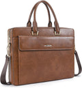 CLUCI Briefcase for Women Oil Wax Leather Business 15.6 Inch Laptop Handbag Vintage Slim Large Shoulder Work Bag | Oil Wax Leather, Business, 15.6 Inch, Laptop, Vintage, Slim