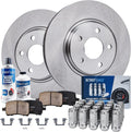 Detroit Axle - Front Brake Kit for Chevrolet Malibu Pontiac G6 Saturn Aura, Disc Brake Rotors Ceramic Brake Pads Wheel Lug Nuts Replacement: 11.65'' inch Front Rotors