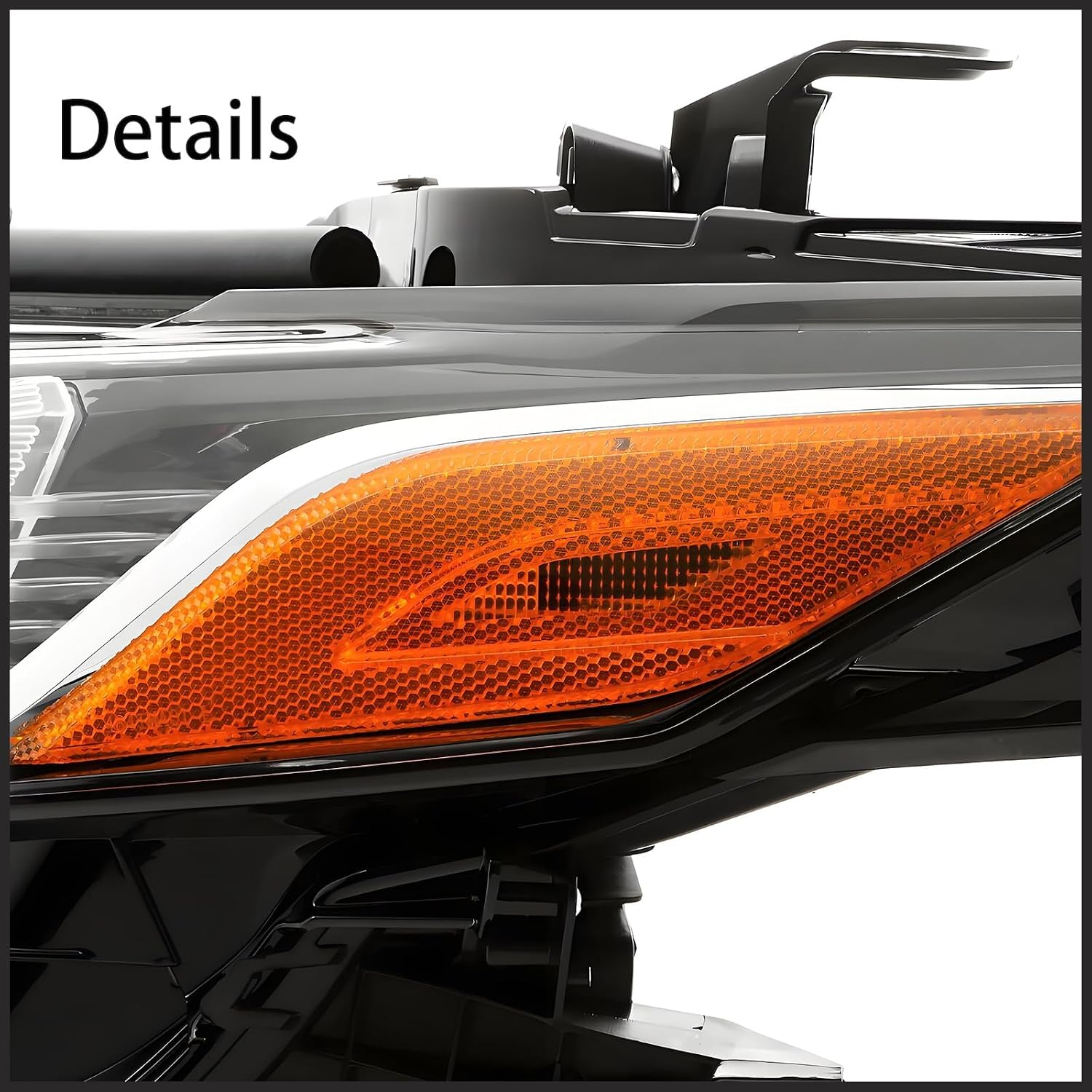 Left Driver Side LED Projector Headlights Assembly For 2018-2024 Toyota Camry L LE SE TRD Replacement Front bumper Headlamps OE Style Black Housing Clear Lens(LH)