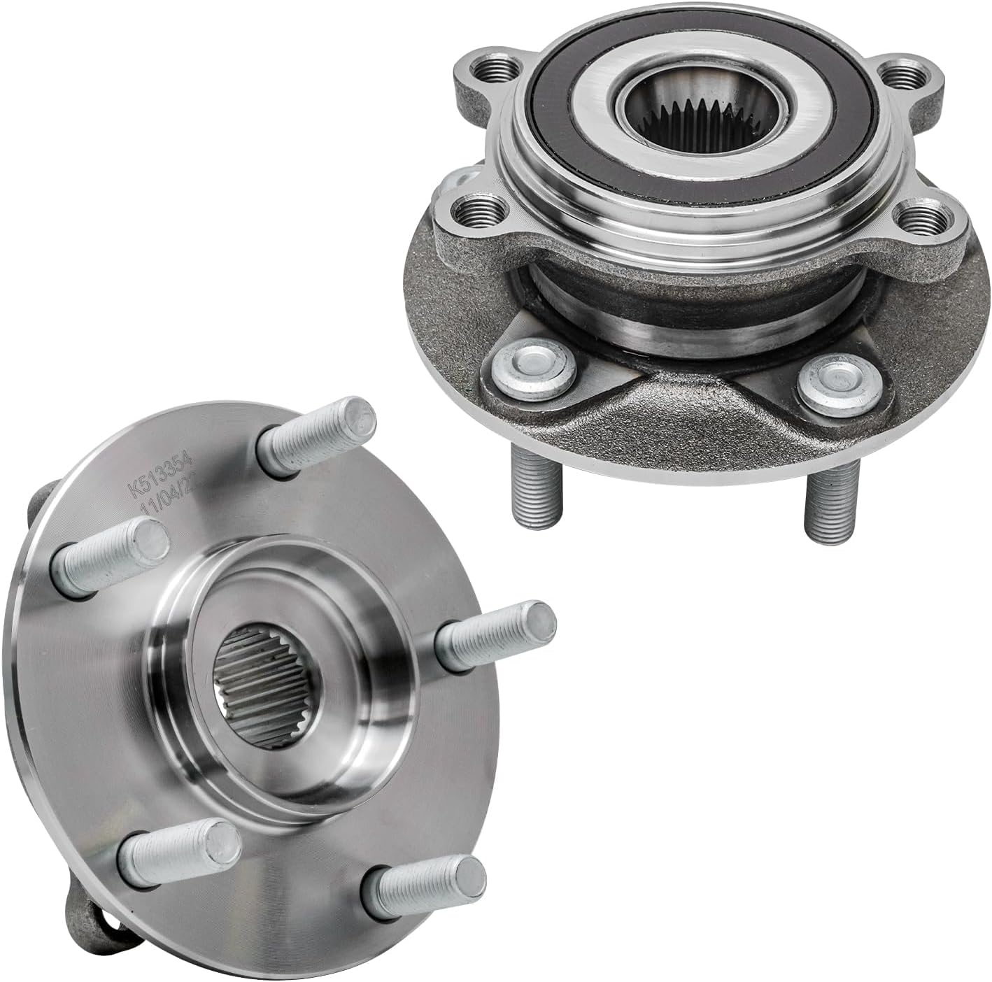 Detroit Axle - Front Brake Kit for 2014 2015 2016 2017 2018 Mazda 3 Sport 2016-2020 CX-3, 11.61'' inch Disc Brake Rotors Ceramic Brake Pads Wheel Bearing Hubs Replacement