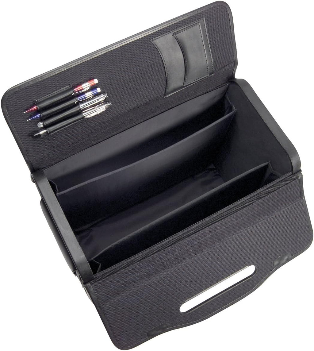 ALL-STATE LEGAL Nylon Litigation Bag, Rolling Bag, Catalog Case, Briefcase, 18'L x 14'H x 9' W, Fits Laptop & Legal/Letter Size Files, Retractable Handle, Combination Lock, 1 EA