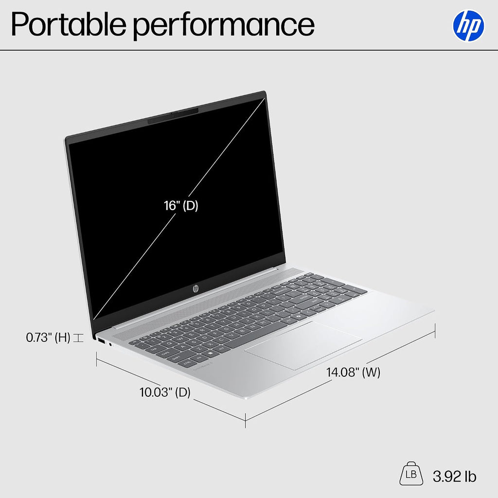HP OmniBook 5 16' 2K Touchscreen Laptop | Intel Core Ultra 5 225U(Beats i7-1355U) | 16GB LPDDR5x RAM, 1TB SSD | Backlit KB, Fast Charge, Win11, Copilot PC | Portatil Work Business College | w/Mouse