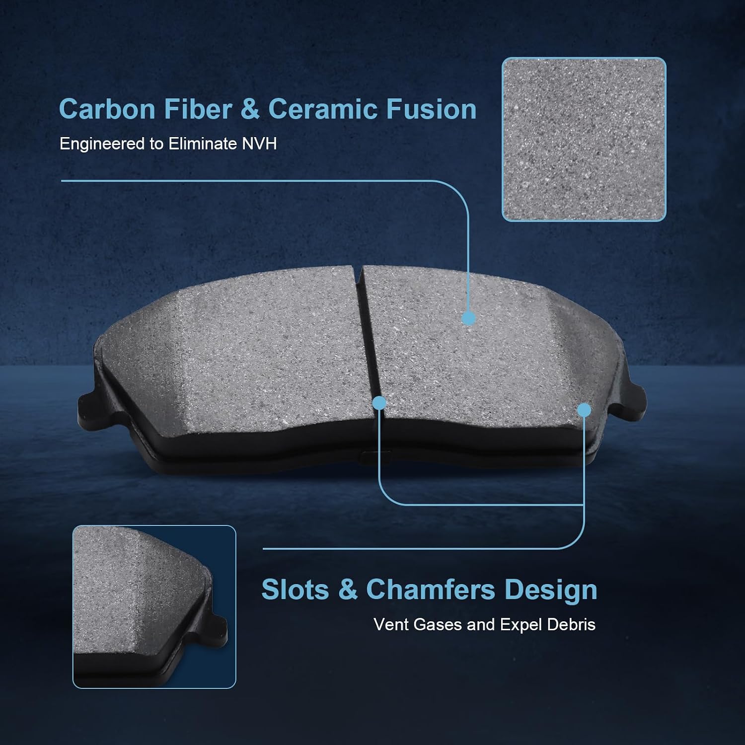 Front Disc Brake Rotors & Ceramic Brake Pads Kit Fit for Chrysler 2005-2019 300; for Dodge 2009-2020 Challenger, 2006-2020 Charger, 2005-2008 Magnum #53022 D1056