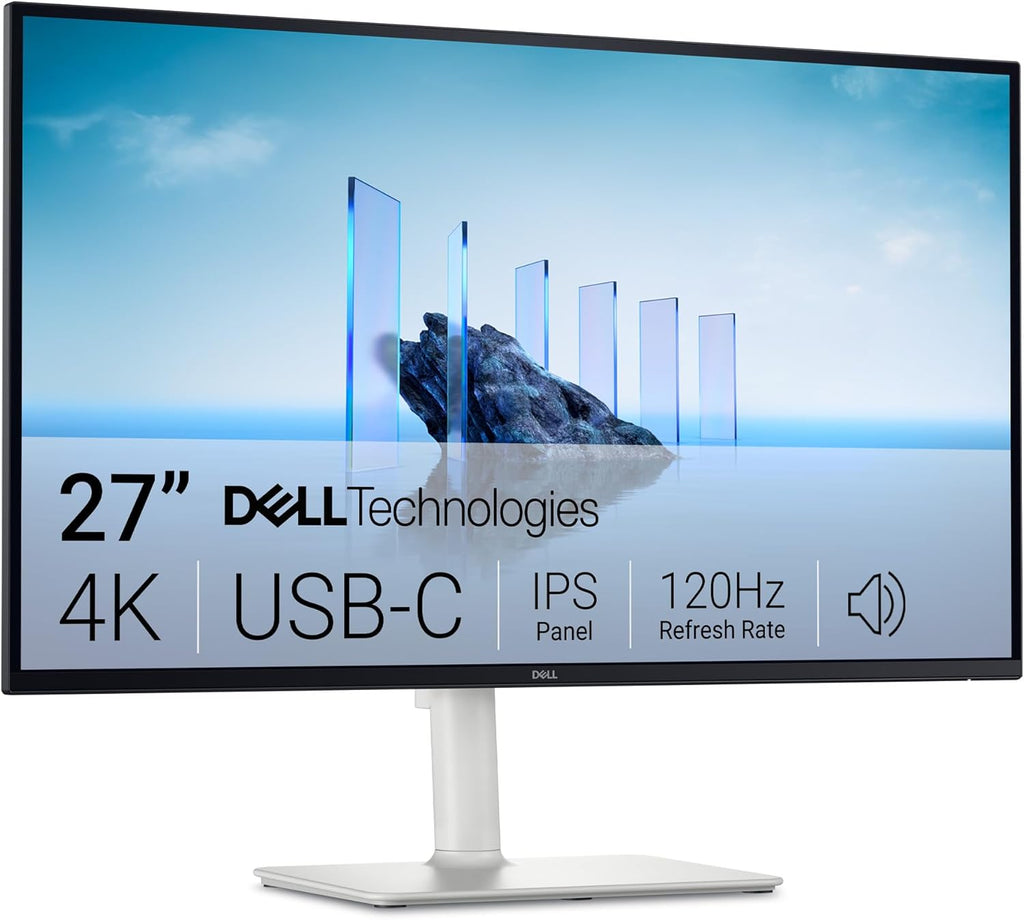 Dell 27 Plus 4K USB-C Monitor - S2725QC - 27-inch 4K (3840 x 2160) 120Hz 16:9 Display, AMD FreeSync Premium, Integrated Speakers, 1500:1 Contrast Ratio, Comfortview Plus - Ash White (Renewed)