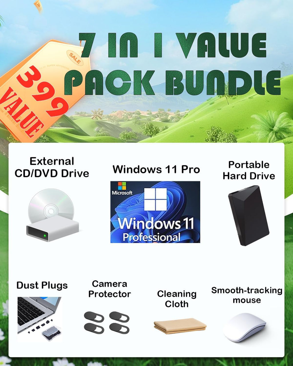 HP Flagship 17.3 Laptop Computer - Windows 11 Pro, 17.3' HD Anti-Glare Display, Intel i3-N305, Numeric Keypad, Wi-Fi 6, Copilot, Fast Charge, Narrow Bezel, Natural Silver (16GB RAM | 1TB SSD)