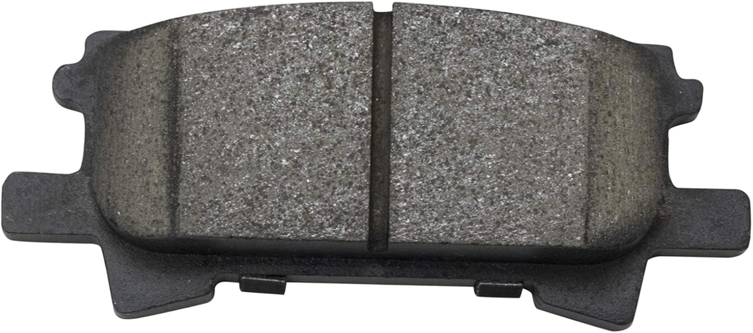 TRQ Performance Rear Brake Pad and Rotor Set Ceramic Coated Drilled Slotted Vented Rotors Calipers Compatible with 2004-2007 Toyota Highlander