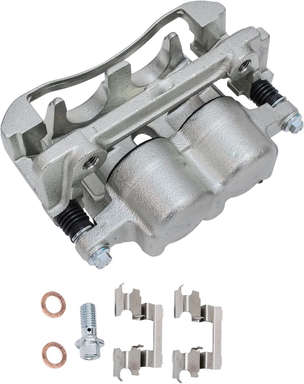 Detroit Axle - RWD Front Brake Kit for 2004-2005 Ford F-150, Disc Brake Rotors Ceramic Brake Pads Right Brake Caliper w/bracket Replacement: 6 Lug Models with 12.99 inch' Front Rotor Diameter