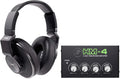 Audiosavings Bundle: K553 MK2 MKII Closed Back Studio Monitoring Headphones w/Detachable Cable Bundle with Mackie HM-4 4-Way Distribution Headphone Amplifier Amp w/4 Headphone Outputs (2 Items)