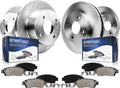 Detroit Axle - Brake Kit for 1999-2000 Honda Civic [Si Coupe] Disc Brake Rotors Ceramic Brakes Pads Front and Rear Replacement : 10.32' inch Front Rotor