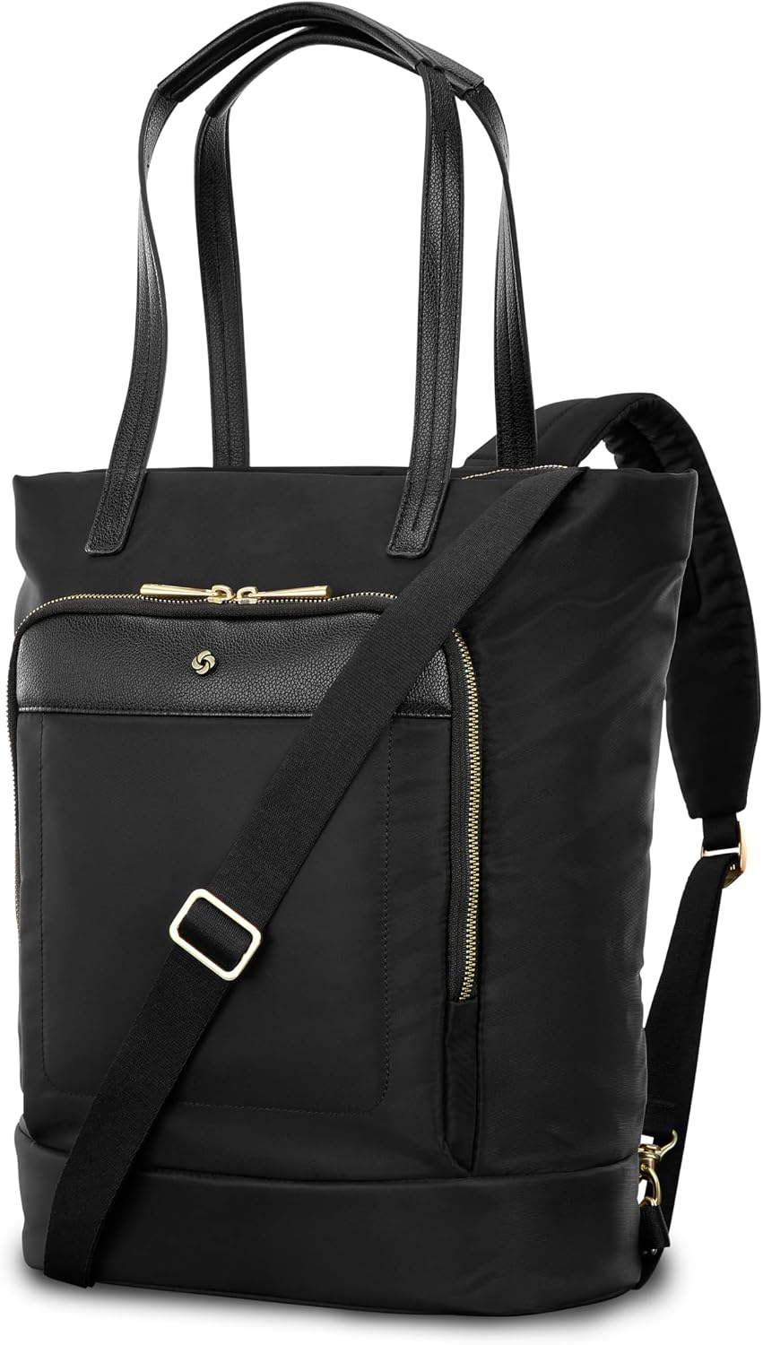 Samsonite Mobile Solutions 2 Convertible Backpack, 3-in-1 Tote, Crossbody & Laptop Backpack with Padded Laptop Sleeve, Water Bottle Pocket, Front Organizer, StackIt™ Strap, Travel & Everyday Bag