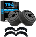 TRQ 9' Rear Brake Drum & Bonded Shoe Set Pair Kit for Jeep Wrangler Pickup Truck