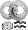 Detroit Axle - Front Brake Kit for 2001-2010 Chevy Silverado 3500 2001-2006 GMC Sierra 3500 2007-2010 Sierra 3500HD Express Savana 3500 4500 Disc Rotors Brake Pads Left Caliper : 12.8 inch Rotor
