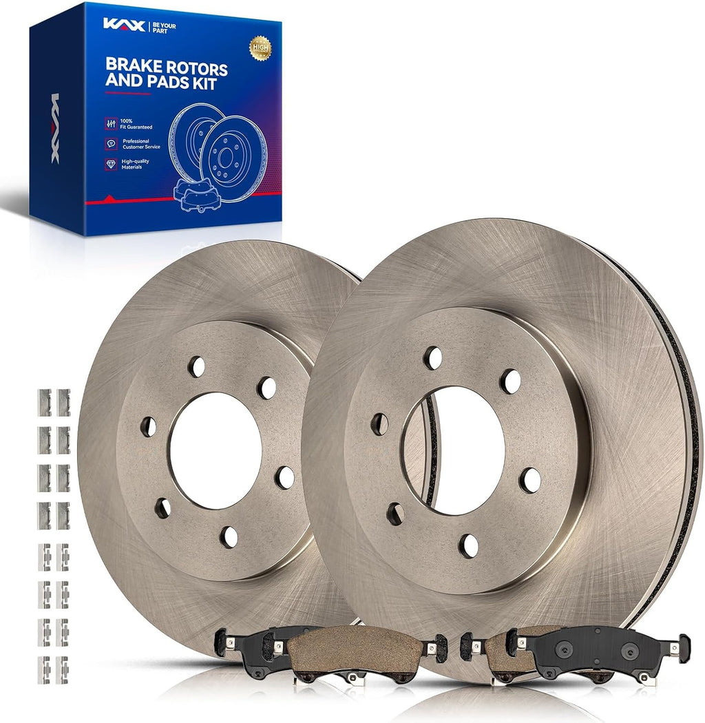 KAX Front Brake Kit for Ford Expedition 2003-2006, Lincoln Navigator 2003-2006, 12.99inch Brake Rotors Pads Kit, #54099+D934 Front Brakes
