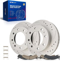 KAX Front Brake Kit for Silverado 2500 HD/Sierra 2500 HD/Express 3500/Silverado 3500/Express 2500/Silverado 3500 HD/DeVille/H2/Silverado 1500 HD, 12.79inch Brake Rotors Pads Kit, #55072+D784